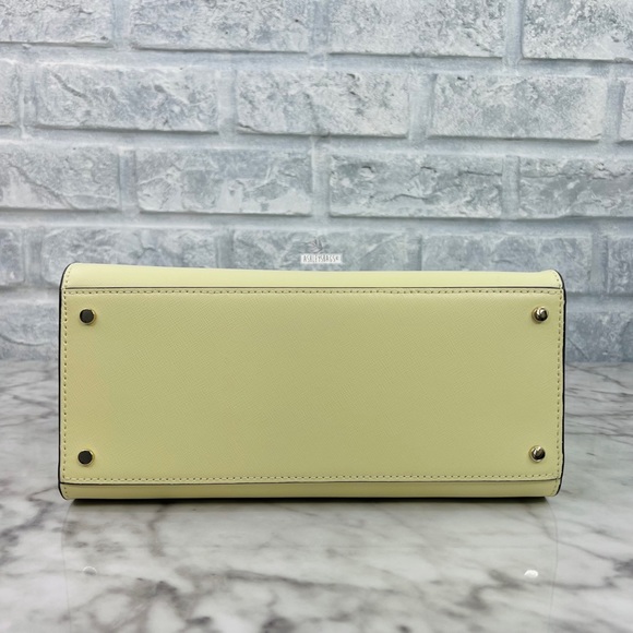 Kate Spade Staci Medium Satchel Crossbody In Lemon Fond - Picture 6 of 10